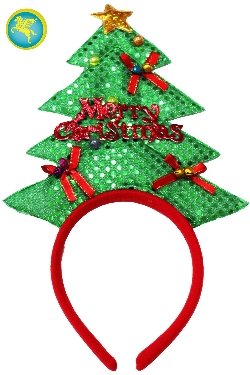 CERCHIETTO FRONTINO ALBERO DI NATALE VERDE